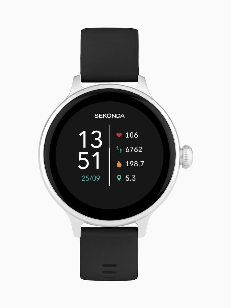 Sekonda Connect Silicone Strap Smart Black Watch - Image 2 of 6