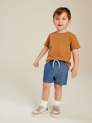 Blue Chambray Pull-On Shorts (3mths-7yrs) - Image 3 of 6