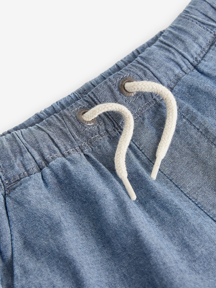 Blue Chambray Pull-On Shorts (3mths-7yrs) - Image 6 of 6 Blue Chambray Pull-On Shorts (3mths-7yrs) - Image 6 of 6