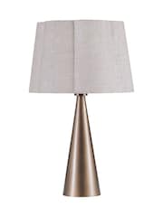 Libra Interiors Gold Bronze Southbourne Smoked Gold Table Lamp with Linen Shade 60cm - Image 3 of 4