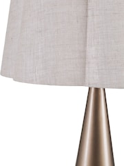 Libra Interiors Gold Bronze Southbourne Smoked Gold Table Lamp with Linen Shade 60cm - Image 4 of 4