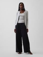 Gap Black Mid Rise Knit Easy Baggy Jeans - Image 4 of 5