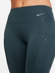 Nike Green Go Firm-Support Mid-Rise 7/8 Leggings with Pockets - Image 4 of 10