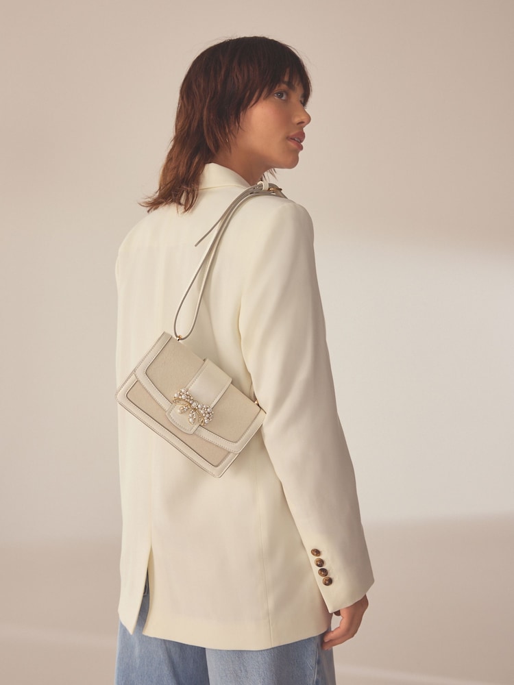 Bone Bow Embellished Cross-Body Bag - Image 2 of 9