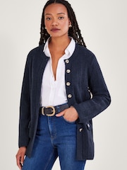 Monsoon Blue Longline Cardigan - Image 1 of 5