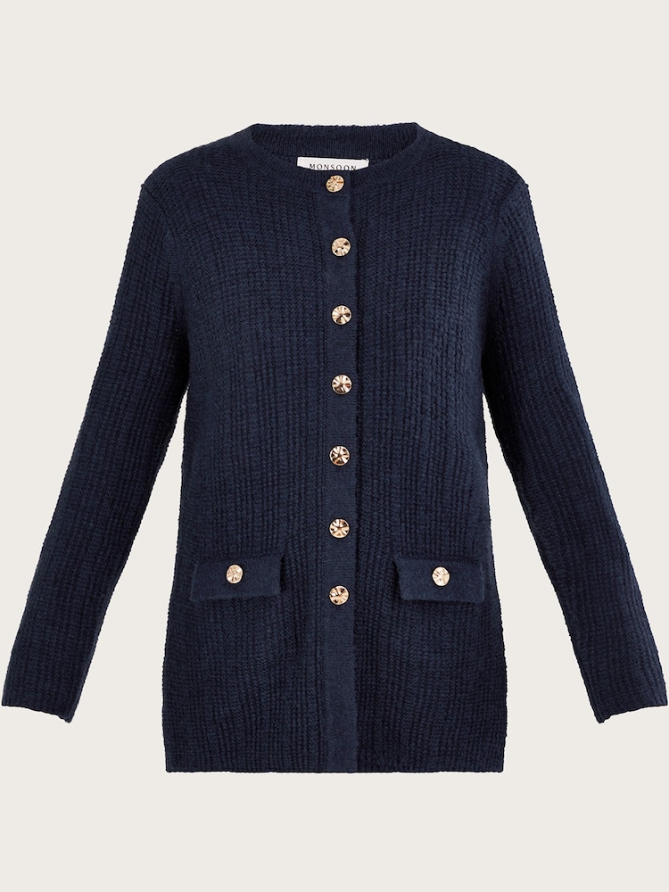 Monsoon Blue Longline Cardigan - Image 5 of 5