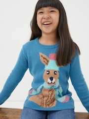 FatFace Green Kara Kangaroo Crew Jumper - Image 1 of 4