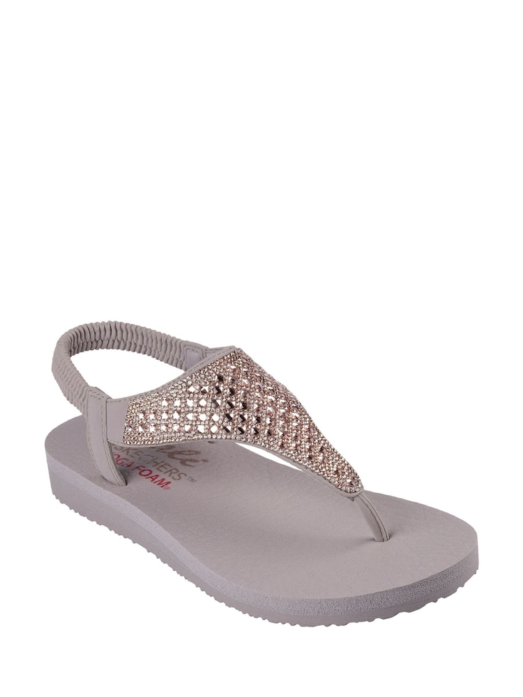 Skechers Brown Womens Meditation Rockstar Sandals - Image 1 of 5