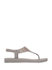 Skechers Brown Womens Meditation Rockstar Sandals - Image 2 of 5
