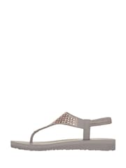 Skechers Brown Womens Meditation Rockstar Sandals - Image 3 of 5