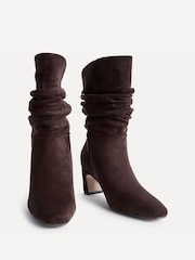 Linzi Brown Composed Ruched Ankle Boots - Image 3 of 5