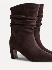 Linzi Brown Composed Ruched Ankle Boots - Image 4 of 5