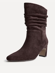 Linzi Brown Composed Ruched Ankle Boots - Image 5 of 5