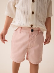 Pink 100% Cotton Chinos Shorts (3mths-7yrs) - Image 1 of 3