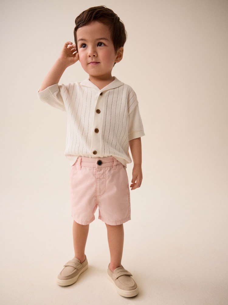 Pink 100% Cotton Chinos Shorts (3mths-7yrs) - Image 2 of 3