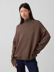 Gap Brown Oversized Turtleneck Jumper - Image 1 of 4