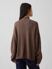 Gap Brown Oversized Turtleneck Jumper - Image 2 of 4