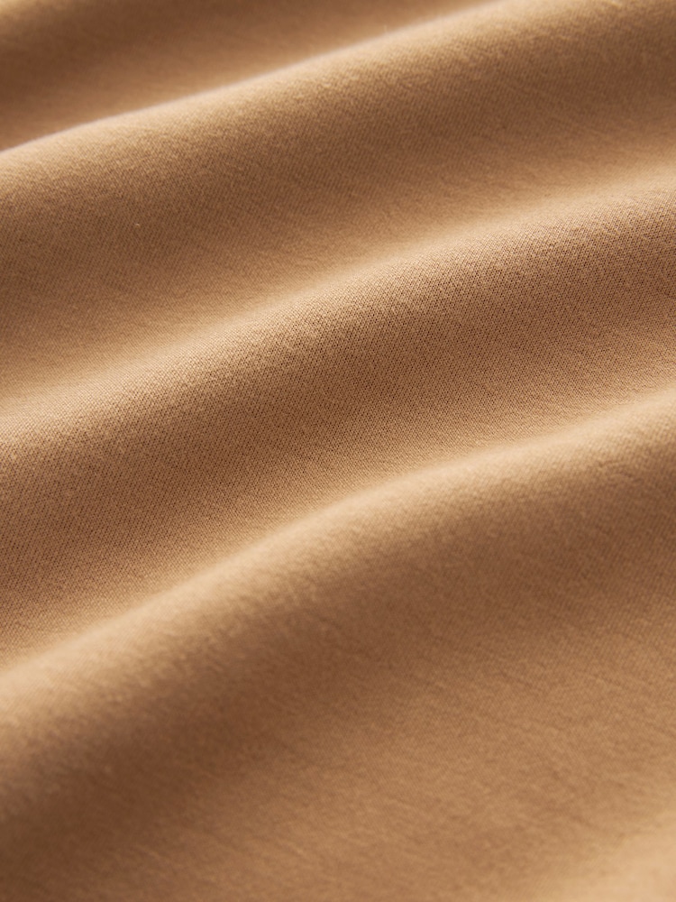 Neutral Slinky Notch Neck Long Sleeve Quarter Zip Sweatshirt - Image 7 of 7