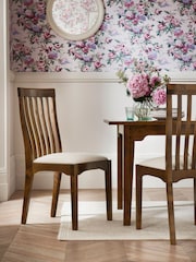 Laura Ashley Set of 2 Dark Chestnut Garrat Dining Chairs - Image 1 of 6