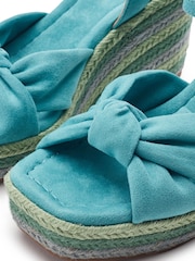 Moda in Pelle Blue Margaritaa Knot Detail Wedge - Image 3 of 4