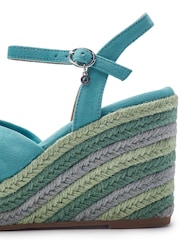 Moda in Pelle Blue Margaritaa Knot Detail Wedge - Image 4 of 4