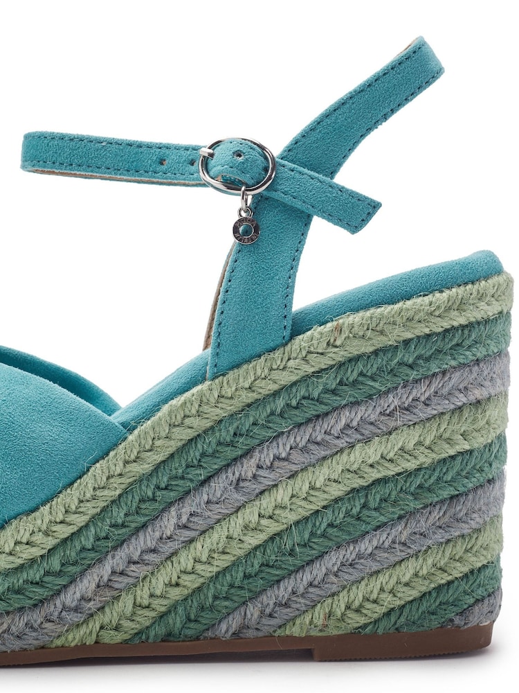 Moda in Pelle Blue Margaritaa Knot Detail Wedge - Image 4 of 4