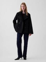 Gap Black Wool-Blend Peacoat - Image 3 of 5