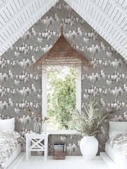 Woodchip & Magnolia Grey Wisteria Wallpaper - Image 1 of 4