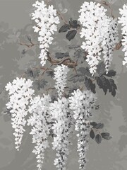 Woodchip & Magnolia Grey Wisteria Wallpaper - Image 4 of 4