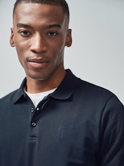 Blau & Marineblau - Schmale Passform - Piqué-Poloshirt Kurzarm - Image 3 of 5