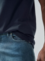 Blau & Marineblau - Schmale Passform - Piqué-Poloshirt Kurzarm - Image 4 of 5