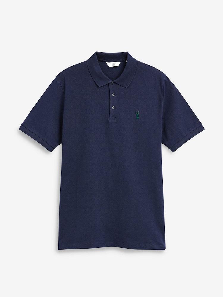Blau & Marineblau - Schmale Passform - Piqué-Poloshirt Kurzarm - Image 5 of 5