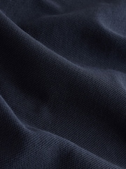 Mėlyna tamsiai mėlyna - Aptemptas kirpimas - Trumpų rankovių pikė polo marškinėliai - 6 paveikslėlis iš 7