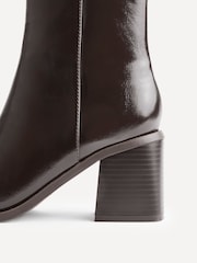 Linzi Brown Signal Block Heel Ankle Boots - Image 4 of 6