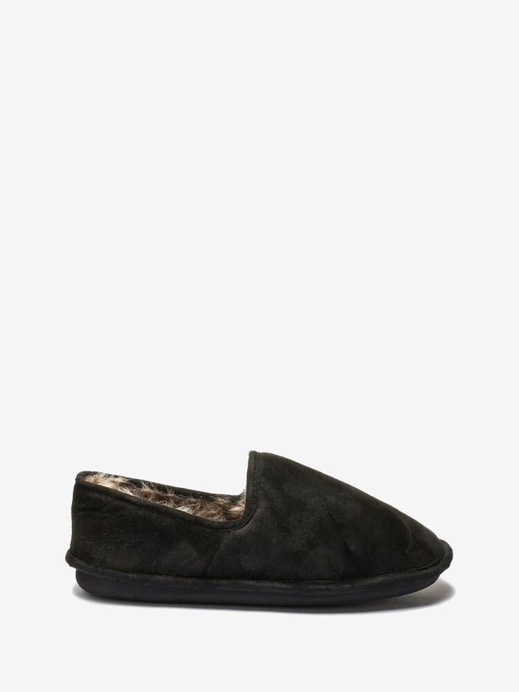 Black Closed Back Slippers - Image 2 of 5 Black Closed Back Slippers - Image 2 of 5
