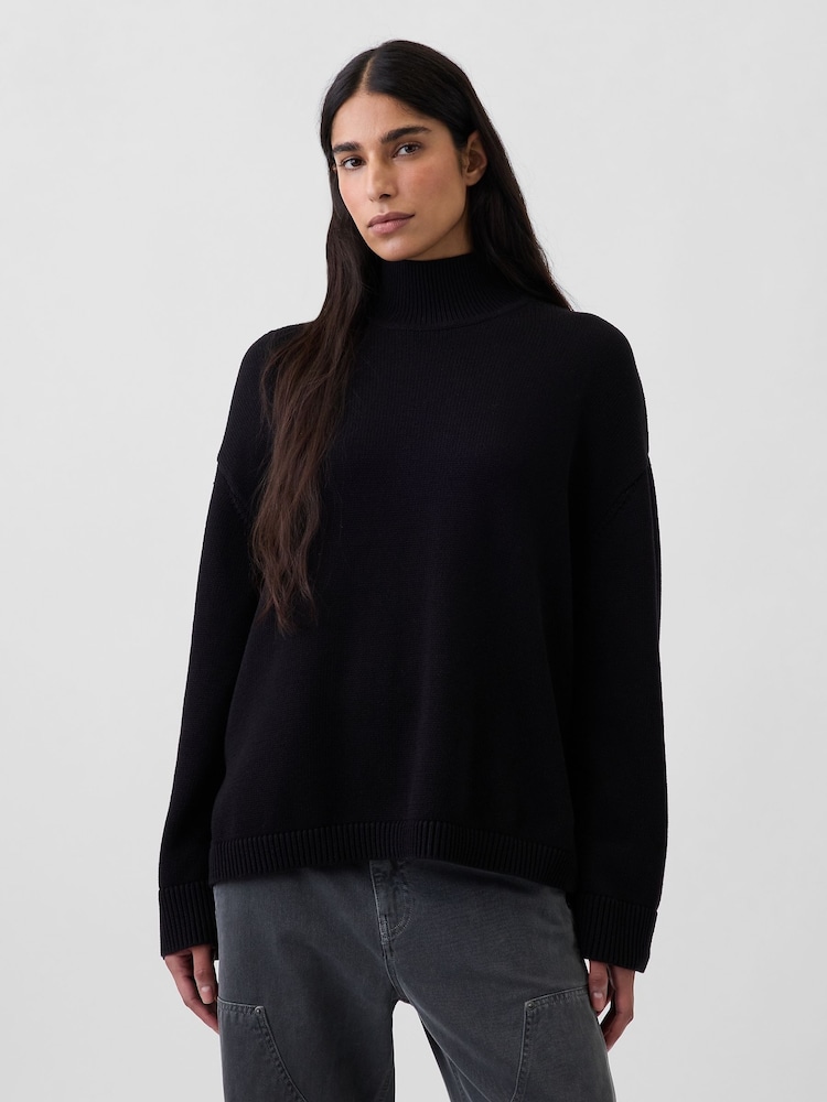 Gap Black Oversized Turtleneck Jumper - Image 1 of 3