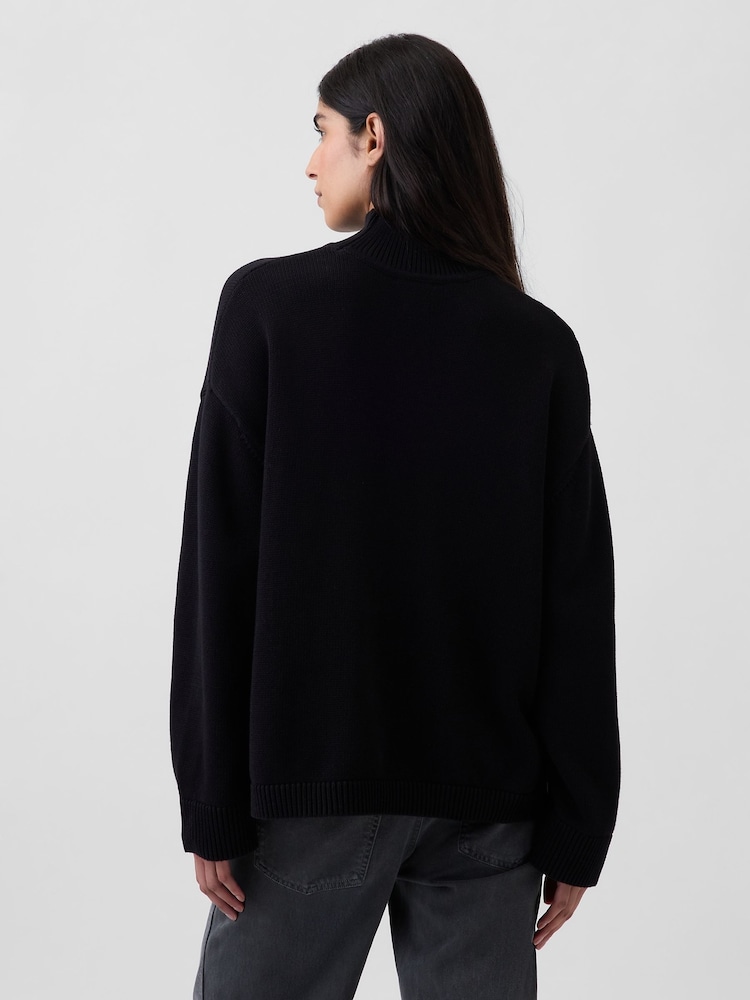Gap Black Oversized Turtleneck Jumper - Image 2 of 3