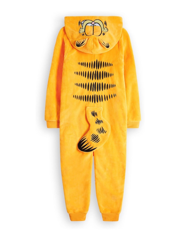 Vanilla Underground Orange Garfield Unisex Kids Fleece All-In-One - Image 2 of 5