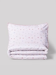Pink/Cream Polka Dot Printed Polycotton Duvet Cover and Pillowcase Bedding Set - Image 4 of 8