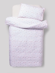 Pink/Cream Polka Dot Printed Polycotton Duvet Cover and Pillowcase Bedding Set - Image 5 of 8