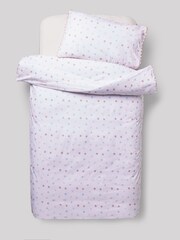 Pink/Cream Polka Dot Printed Polycotton Duvet Cover and Pillowcase Bedding Set - Image 6 of 8