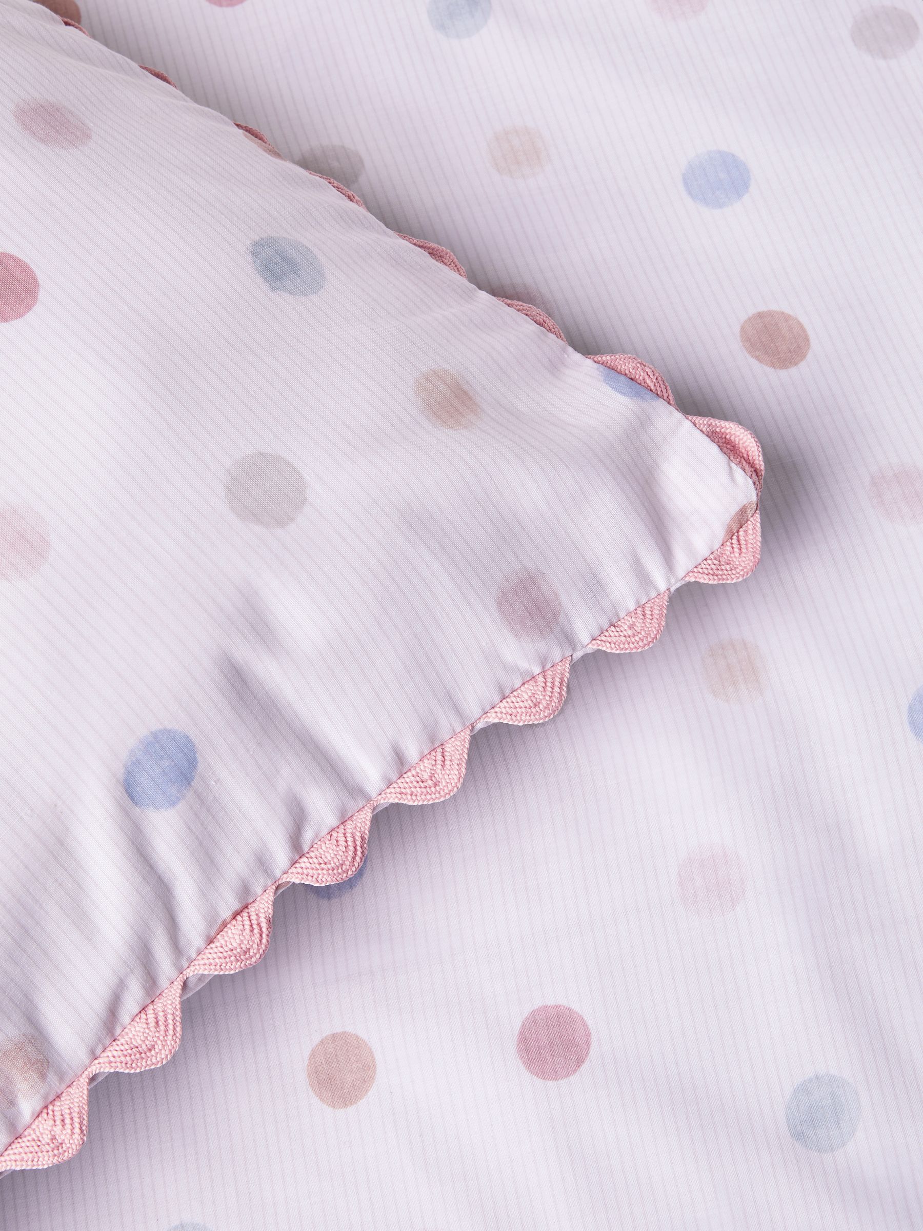 Buy Pink Cream Polka Dot Printed Polycotton Duvet Cover and Pillowcase Bedding from Next Italy