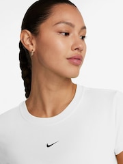Nike White Chill Knit Mod Crop T-Shirt - Image 3 of 6