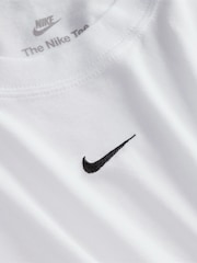 Nike White Chill Knit Mod Crop T-Shirt - Image 5 of 6