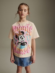 Neutral Oversized Sequin Minnie Mouse License T-Shirt (3-16yrs) - Image 2 of 8