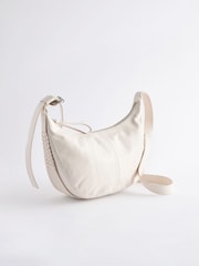 White Leather Sling Bag - Image 1 of 5