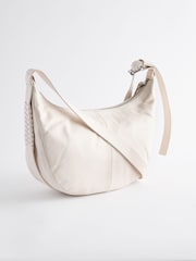 White Leather Sling Bag - Image 2 of 5