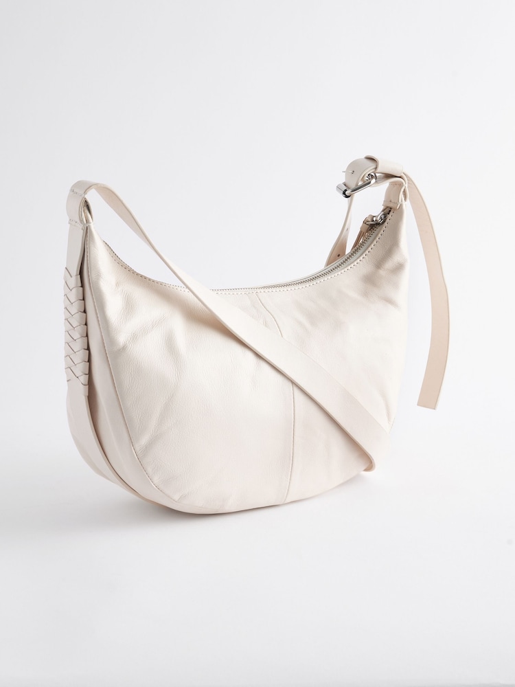White Leather Sling Bag - Image 2 of 5