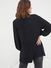 FatFace Black Hannah Edge To Edge Cardigan - Image 2 of 5