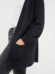 FatFace Black Hannah Edge To Edge Cardigan - Image 3 of 5
